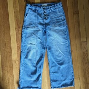 High-Waisted Button-Fly Denim Jeans